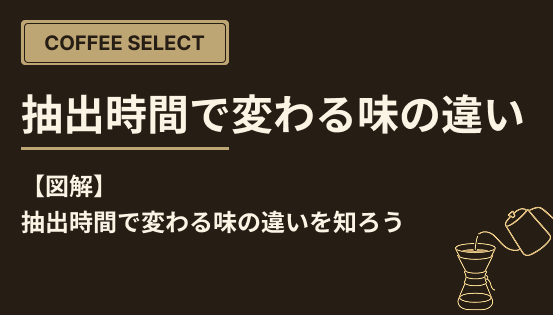 【図解】抽出時間で変わる味の違いを知ろう