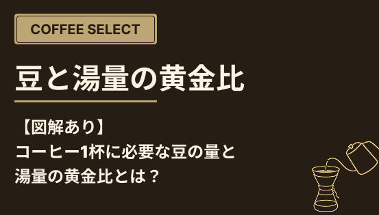 【図解あり】コーヒー1杯に必要な豆の量と湯量の黄金比とは?